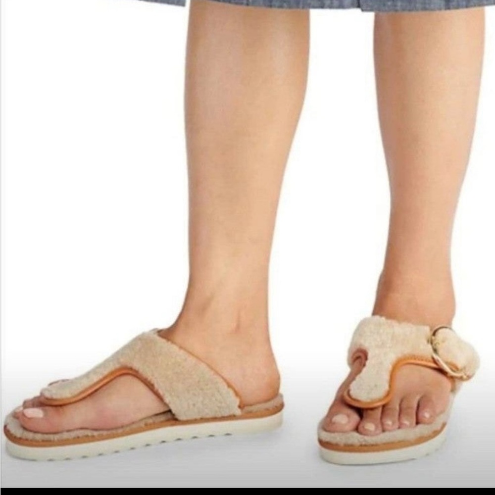 Coach fur sandals